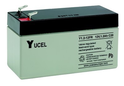 Yuasa aku 1,2Ah, 12V, YUCEL 1.2-12 BATTERY, 0.5kg (Tehase kastis 20tk)