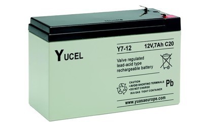 Yuasa aku 7Ah, 12V, YUCEL 7-12 BATTERY, 2,1 kg (Tehase kastis 8tk)