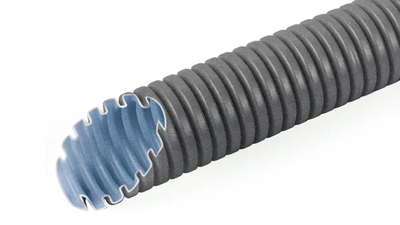 FFKu-EM-F DN 20 concrete corrugated plastic conduits, dark grey, highspeed, 50 m roll