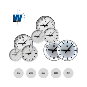 Time Code Clock type C, plastic, HH:MM, H, Ø300, Grey, Single sided