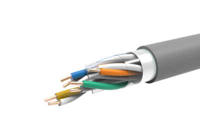 LinkSide 490316 - U/UTP, CAT6A, indoor,  23AWG(0.565mm) CU 4P, LSZH RAL7035, B2ca-s1a,d1,a1, Wooden drum 500m