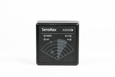 SensMax TAC-B 3D-W sisetingimustele radar sensor, kuni 5 kasutaja määratud lugemistsooni, bi-directional, 10m, 120 kraadine vaatenurk (100m2), micro SD 16 GB, 12VDC/0.5A