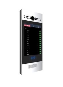 IP fonopaneel 7" LCD puutetundlik, SIP(RFC2543) ja SIP(RFC3261), kaardilugeja 13,5MHz, kaamera, vandaalikindel, IP65, RS485, 12VDC või PoE, töötemp -40 kuni 55 kraadi, Möödud 324x130x27mm