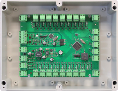 Mimic/synoptic module for IRIS series and SIMPO panels, 32 LED outputs, Build in isolator, Enclosure box for wall mounting, IP43