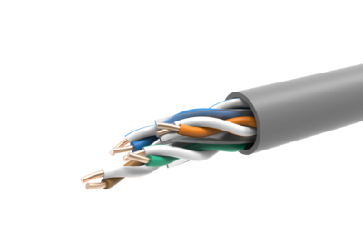 LinkSide, Cat6, U/UTP, sisekaabel, 23AWG (0.55mm), hall (RAL7035), LSZH, 305m karp. Force Tecnology sertifikaadiga. Dca-s2,d2,a1