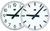 Slave Clock in-/outdoor, alu (RAL 7037), HH:MM, LED illum (230 VAC), A, Ø600, Single sided