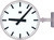 Slave Clock, alu, HH:MM, LED illum (230 VAC), H, Ø400, Double sided. Wall- or ceiling mounting to be stated at order