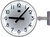 Slave Clock in-/outdoor, alu (RAL 7016), HH:MM, LED illum (230 VAC), H, Ø600, Double sided. Wall- or ceiling mounting to be stated at order