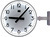 Slave Clock in-/outdoor, alu (RAL 7016), HH:MM, LED illum (230 VAC), H, Ø900, Double sided. Wall- or ceiling mounting to be stated at order