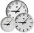 Slave Clock, plastic, HH:MM, Office, Ø300, Alu (RAL 7037), Single sided